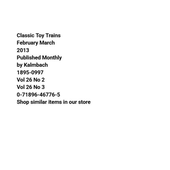 Lot 2 Classic Toy Trains February March 2013 Magazine Layout Scenery Model Track - Picture 2 of 5